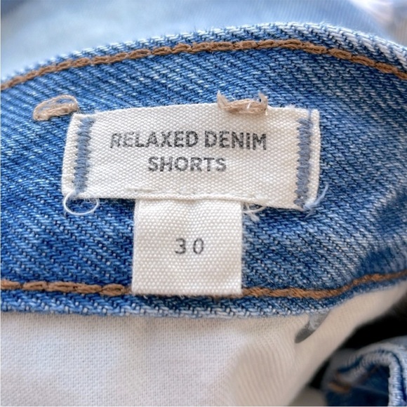 Madewell Relaxed Fit Hi Rise Denim Shorts. Destroyed Hem. Buttonfly. Size 30. - Picture 10 of 12